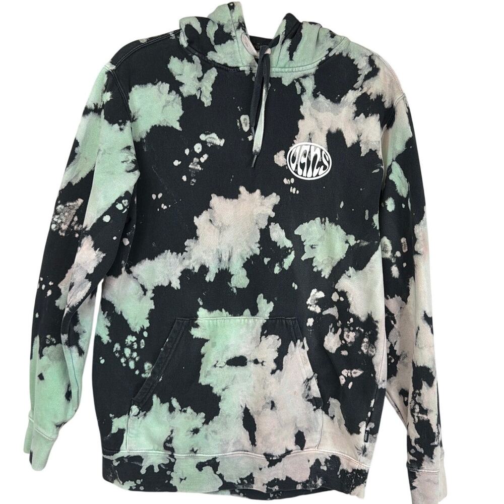 Vans Multicolored Bleach Dyed Fleece Hoodie Size Small